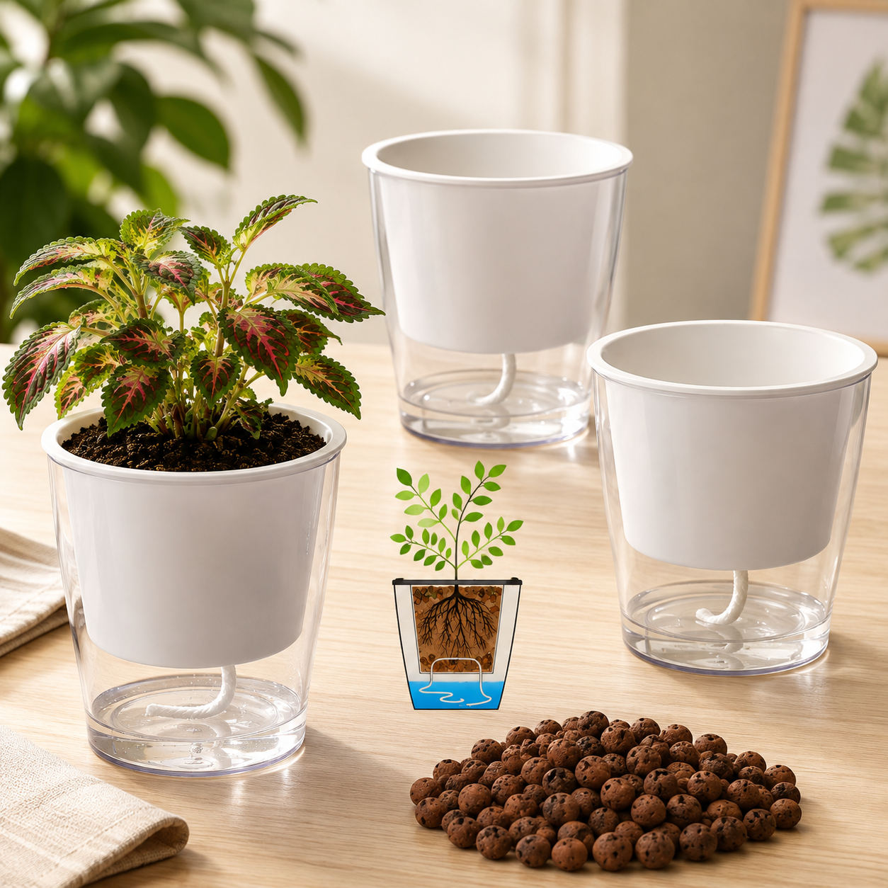 Self-Watering Planters , 3 Packs