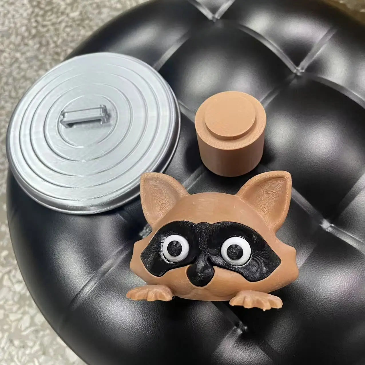 Cute Animal Toilet Paper Holder Playful Bathroom Decor with Trash Can Lid Cover Unique Gift Idea Funny Home Accessory